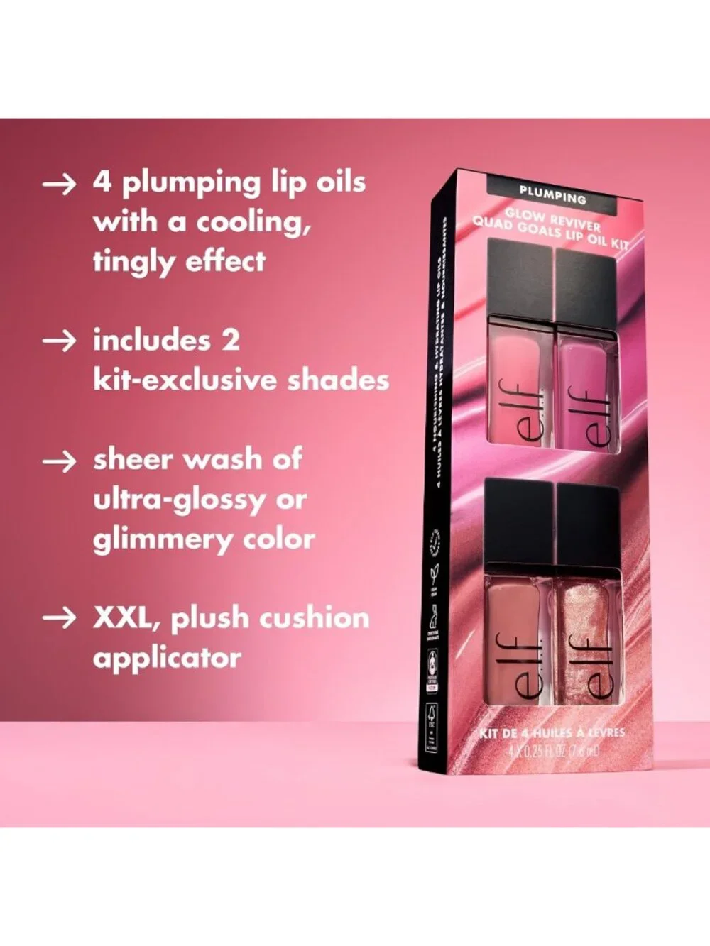 Revitalizing Plumping Lip Oil Set - Hydrating, Glossy Finish for Luscious Lips